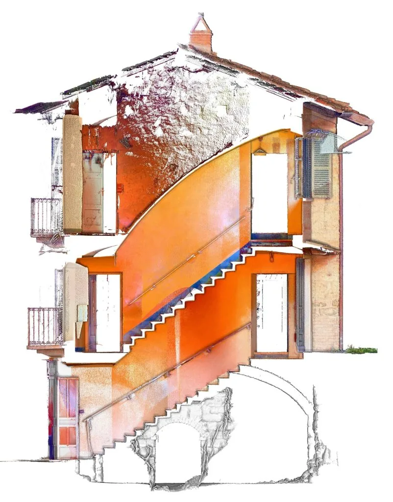 Restituzione in sezione di una scala